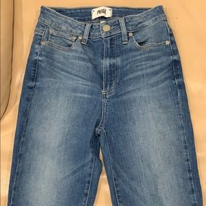 Blue wash high waisted jeans